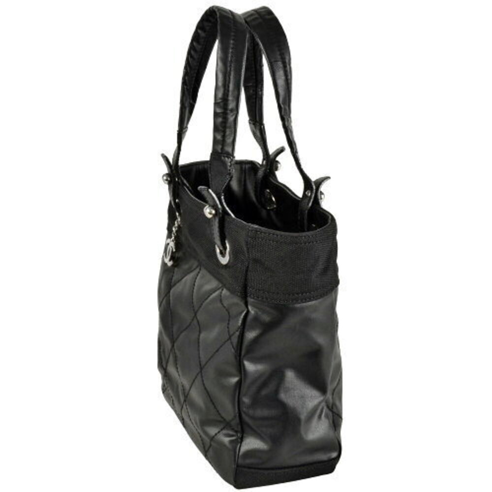 Chanel Biarritz Bag Canvas Paris Coco Mark Coated Tote